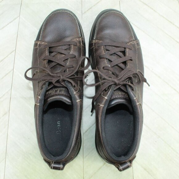LL Bean Traverse Brown Leather Lace Up Low Top Trail Hiking Shoes Size 10 M - Picture 6 of 9